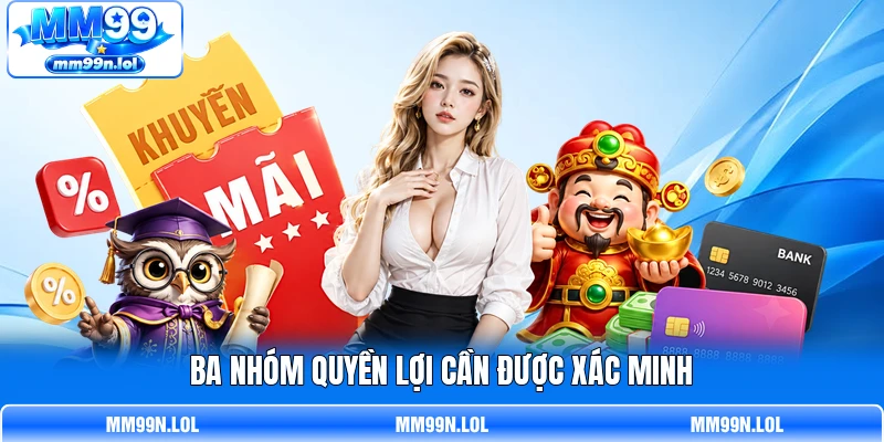 Ba nhóm quyền lợi cần được xác minh Ba nhóm quyền lợi cần được xác minh